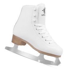Women's/Girls Figure Ice Skates - Youth White Figure Skating Shoes with Two I...