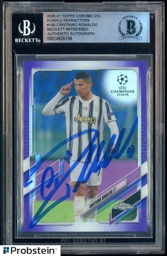 2020 Topps Chrome Cristiano Ronaldo Purple /250