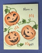 Vintage 1940s-1950s Halloween Greeting Card Norcross