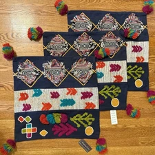 NWT! *Set of 3* RIZZY HOME 20x20 Pillow Covers Tassels Embroidered Colorful