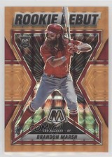 2022 Panini Mosaic Rookie Debut Fluorescent Orange Prizm 6/99 Brandon Marsh 18l6