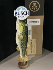 🌟 Busch Light Bass Fishing Beer Tap Handle “Reel One In” Kegerator Lot Pull 1
