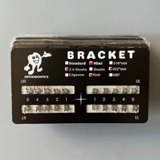 10Sets Dental Orthodontic MIM Monoblock Metal Brackets Mini Roth 022 345 hooks