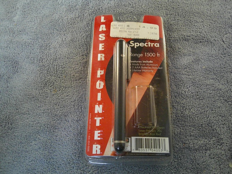 Alpec 4053 Laserpointer Spectra Pen Style New, batteries removed from package