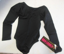 Eurotard Microfiber Long Sleeve Leotard Style 44265c black Dance Child