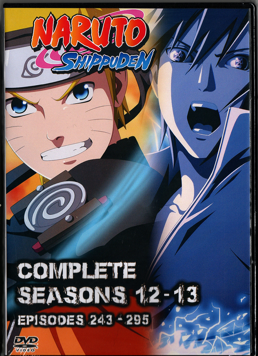 Naruto Shippuden Episodes 243 - 295 English Dubbed / Japanese Seasons 12-13  DVD