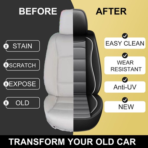 Front Rear Car Seat Covers Full Set PU Leather Pad For Toyota 4Runner 2003-2024 - Picture 9 of 11