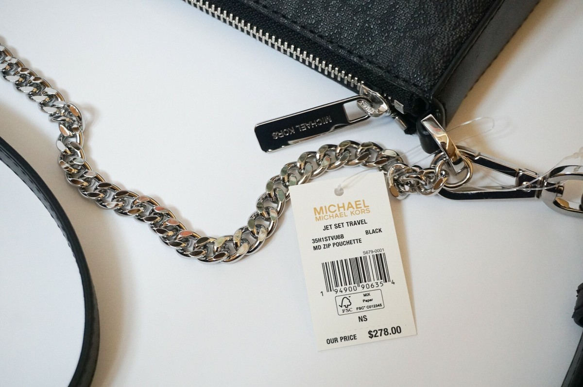 MICHAEL KORS JET SET TRAVEL M ZIP POUCHETTE SHOULDER CROSSBODY BAG