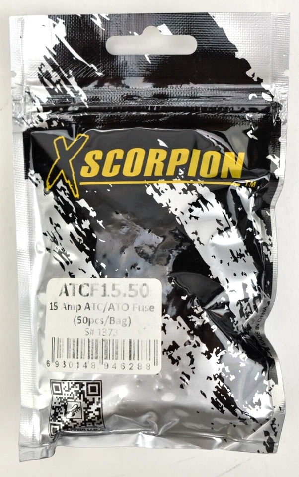 350 Count - XScorpion 15 AMP CAR TRUCK BOAT MARINE RV ATC/ATO Regular Blade Fuse - Image 3 of 4