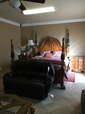 Cal king bed Set Real Hard Wood 