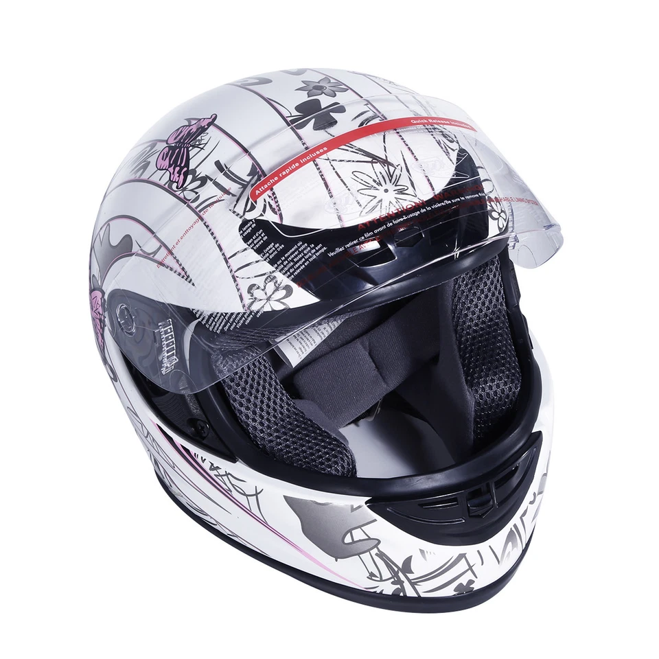 Casco DOT Adulto Mariposa Abatible Cara Completa Motor Calle Dirt Bike ATV S M L XL Foto 3 de 4
