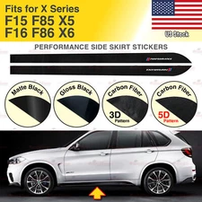For BMW F15 F16 F85 F86 X Series Performance Side Skirt Decal Sport Vinyl Stripe