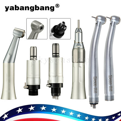 NSK Style Dental High/Low Speed Handpiece E-generator LED Turbine 2/4Hole burr