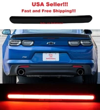 Smoked Lens Red LED 3rd Brake Light w/ Quick Flash for 2016 - 2024 Chevy Camaro