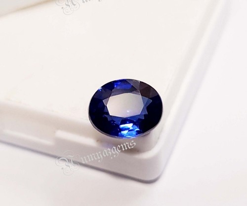Blue Sapphire 3.80 Ct. Oval Shape Natural Gemstone From Thailand Heated Only - Picture 3 of 10