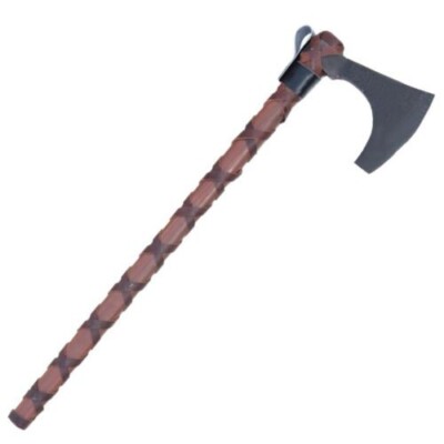 Hand Forged Viking Age Carbon Steel Bearded Axe - Fully Functional 30''