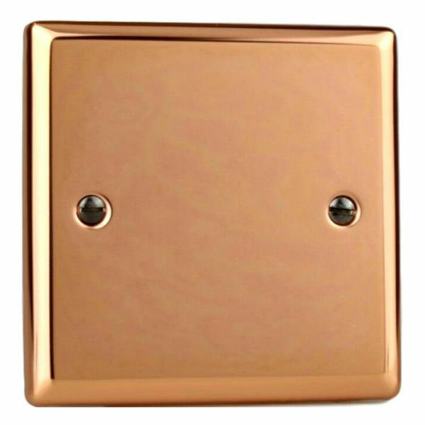 Varilight XYSB.CU Blank Plate 1 Gang Polished Copper