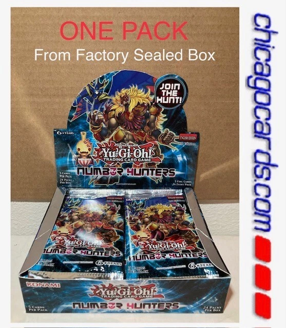 YuGiOh TCG Number Hunters 5-Card Booster Pack English 1st Edition Factory Sealed - Photo 1/4