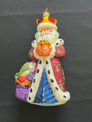 Vintage 1998 Christopher Radko King of Joy Glass Ornament