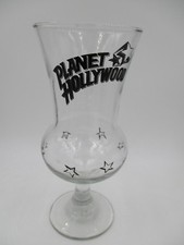 Planet Hollywood Cancun Hurricane Cocktail Glass RARE BLACK STARS