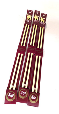 Lot of 3 sets Boye Baleen II 14'' Size 8 singlle point needles EB