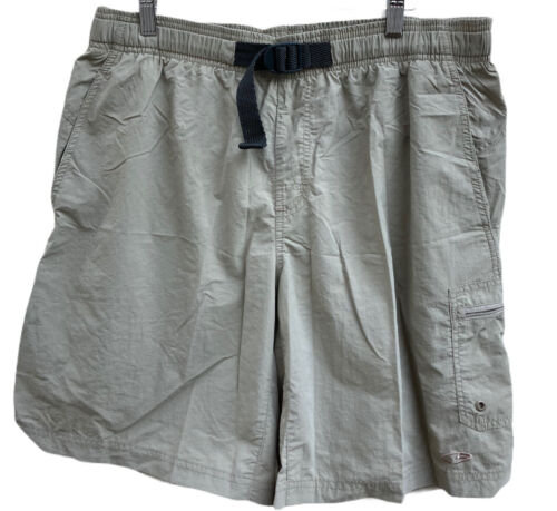 Champion Shorts Swim Beige Nylon Gusset Crotch Hik