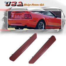 OE-Spec Red Rear Fender Side Marker Reflectors For 99-04 Ford Mustang GT Cobra