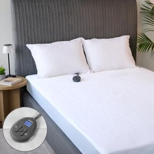 Sunbeam Electric Restful Heated Mattress Pad, 12 Heat Settings, 12-Hour Selec...