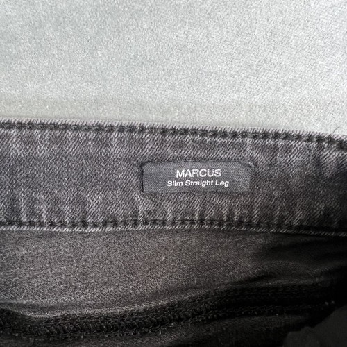 Mavi Marcus Jeans Mens 32x34 Black Dark Wash Slim Straight Leg Stretch Denim - Picture 4 of 10