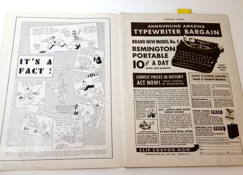 Vintage febbraio 1935 rivista canzoni popolari Bing Crosby George Gershwin WC pratico - Foto 3 di 5