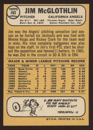 Set Builders: 1968 Topps 400-599 VG/EX & better, no creases, FREE shipping - Picture 205 of 374