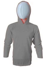 DRI-FIT Hoodie Long Sleeve T-Shirts, UPF 50+ Sun Protection Hooded GRAY
