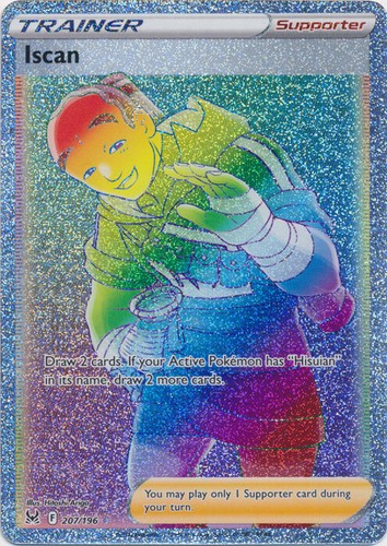 Pokemon Iscan Rainbow Secret Rare Full Art Trainer 207/196 Lost Origin Card | eBay Pokemon Iscan Rainbow Secret Rare Full Art Trainer 207/196 Lost Origin Card | eBay