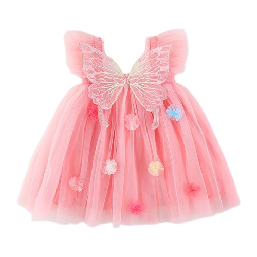 Baby Girls Princess Dress Flowers Tutu Pageant Party Photography Fake Butterfly - Picture 50 of 64