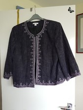 Dressbarn Lilac/light Purple Size Xl Jacket With Embroidery Around Edges....