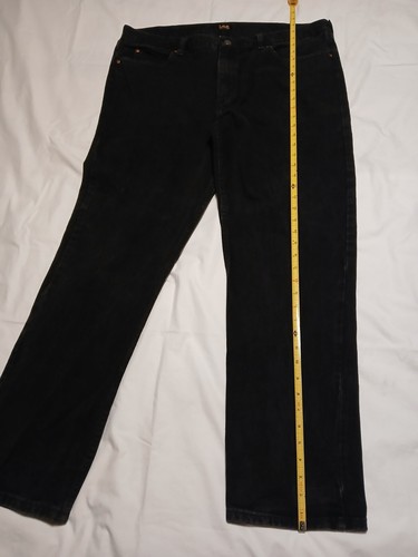 Men's Lee Regular Fit Straight Black Jeans Size 40X32 - Picture 8 of 10