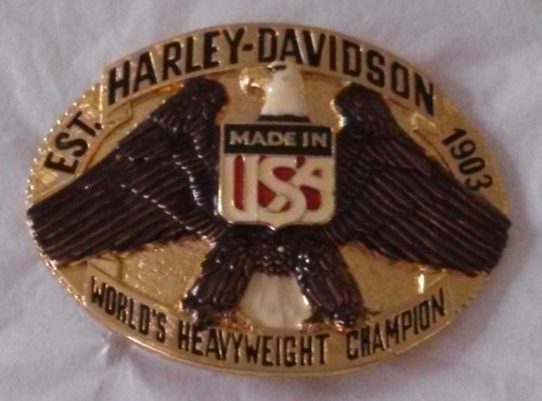 Nuovo vintage Fibbia cintura Harley Davidson albero della pioggia - Campione pesi massimi - Foto 2 di 5