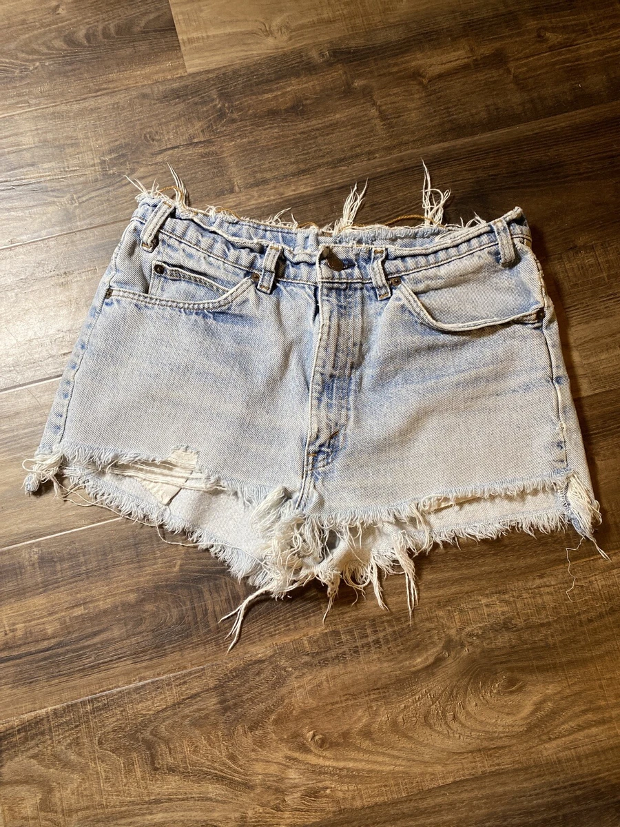 shorts Vintage Levis Orange Tag distressed women size Med light Cut Offs