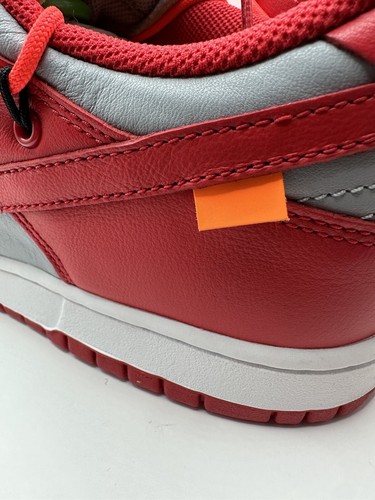 Nike Dunk Low Off White University Red - Picture 13 of 20
