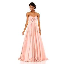 MAC DUGGAL Prom Dress Bow Sweetheart Strapless a Line Gown Blush Pink Size 10