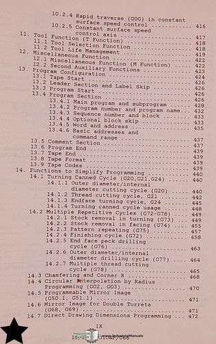 Leblond Makino Count 15, centro de giro, manual de programación de control GN10TF 1985 - Imagen 10 de 12