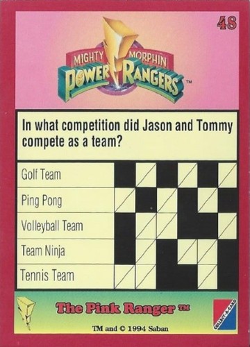 Power Rangers Series 2 (Jumbo) - 1994 Collect-A-Card - Picture 91 of 139