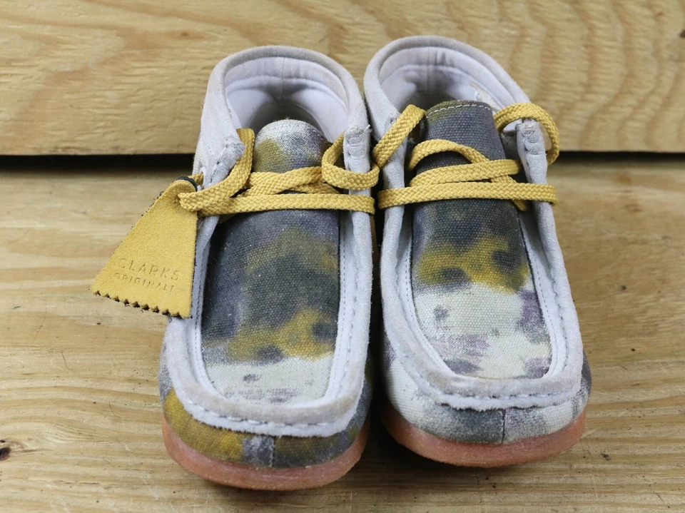 Clarks Botas Niños 2W Original Wallabee Tie Dye Textil Cuero Zapatos Chukka Nuevo Foto 2 de 4