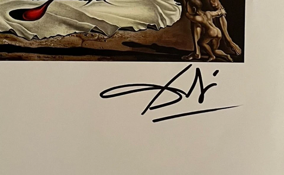 Impresión original firmada de Salvador Dalí, certificado de autenticidad + tasación por $3.500 USD. Foto 4 de 4