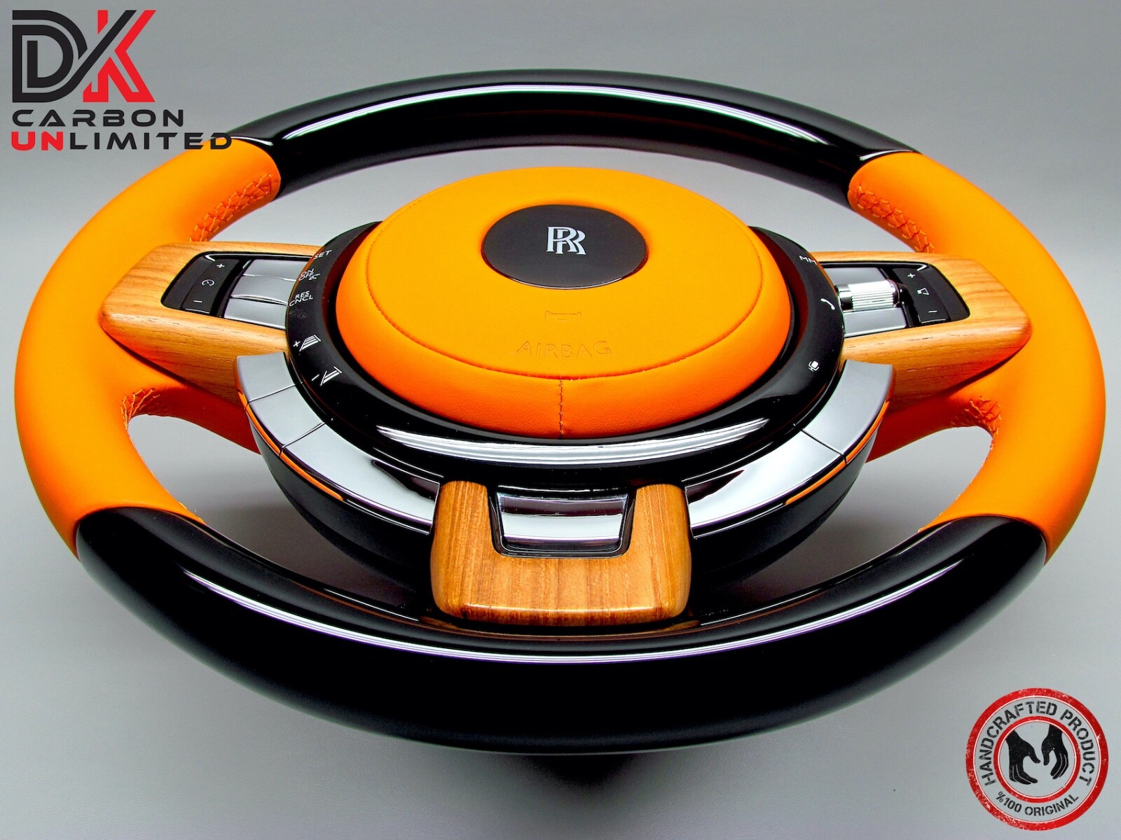 Rolls Royce Cullinan Ghost Spectre Mandarin Napa Piano Black Steering Wheel v1.1