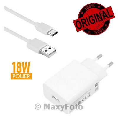 Caricabatterie Muro Xiaomi Originale 18W (Modello MDY-10-EF) Con Cavo USB-C Bianco - Foto 2