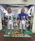 Vtg Joe Namath Johnny Unitas Kenner Starting Lineup Nfl 12" Sports Figures 1998