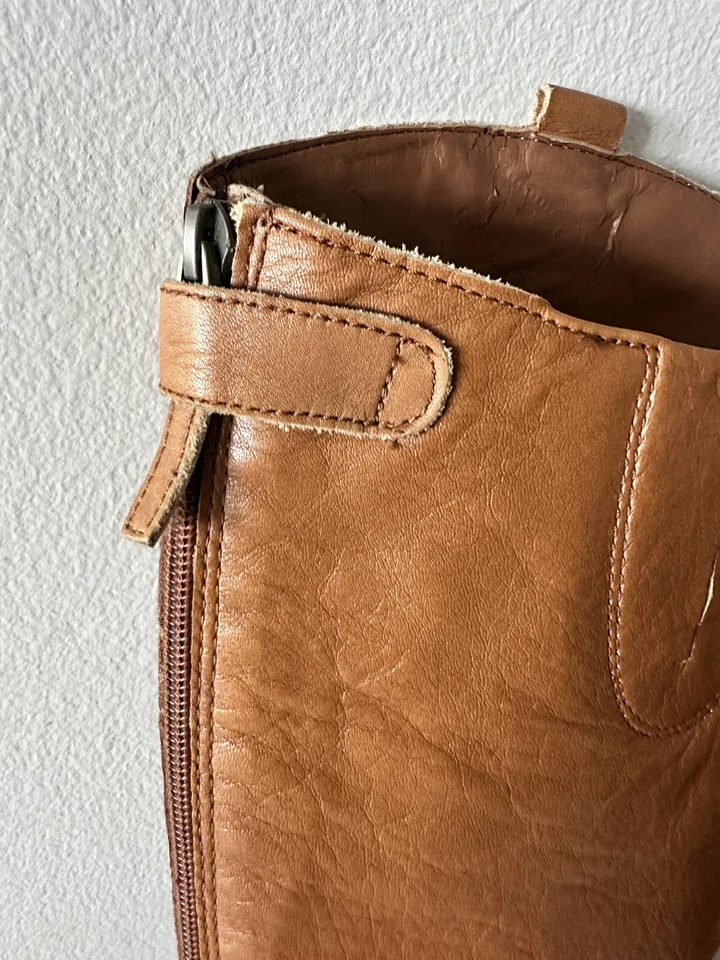 Sam Edelman Boots Womens 8M Penny Tan Cognac Leather Tall Riding Equestrian Boho - Image 4 of 4