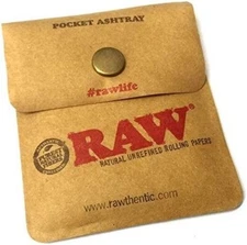 NEW RAW Rolling Papers Brand Pocket/Purse Ashtray or Snap Travel Cigarette Case 