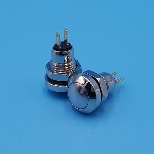 50Pcs Metal Waterproof 8mm Domed 2Pin Momentary OFF-MOM Mini Push Button Switch - Picture 2 of 6